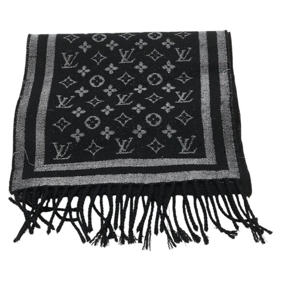 LOUIS VUITTON Black Monogram Scarf - Picture 2 of 5